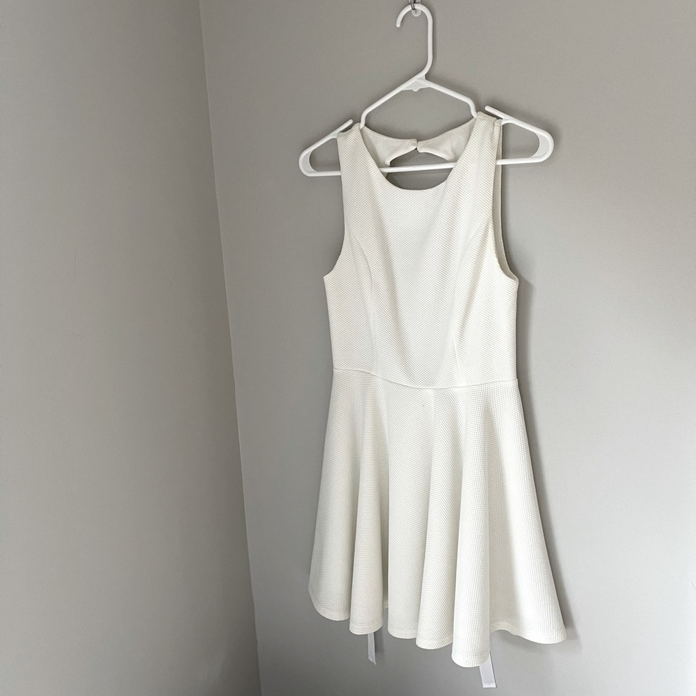 White Open Back Dress